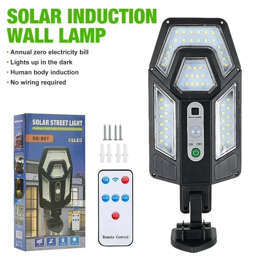 Solar Motion Sensor Wall Light With Remote Control - Solar Guard