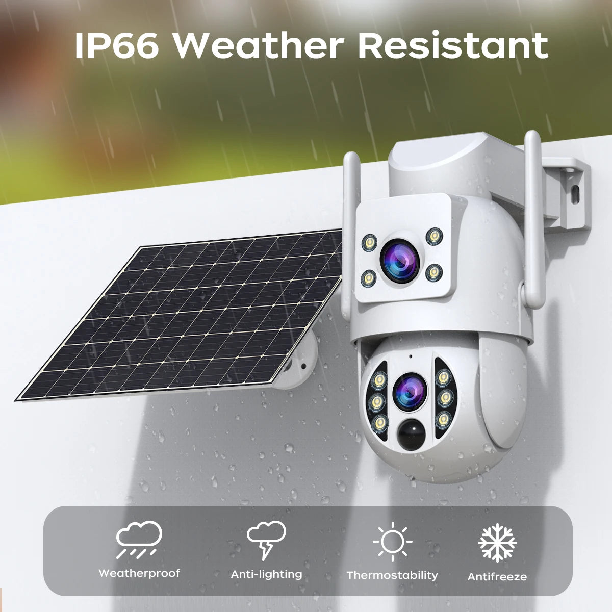 Solar Wireless Outdoor Security Camera Dual Lens 2K/4K - Solar Guard