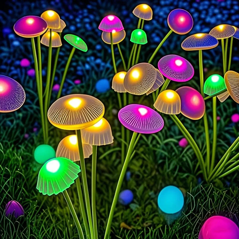 Solar Mushroom Garden Lights Jellyfish LED Outdoor Decor - Solar Guard