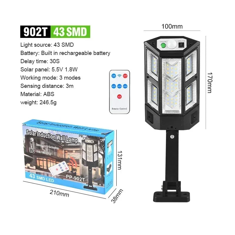 Solar Motion Sensor Wall Light With Remote Control - Solar Guard