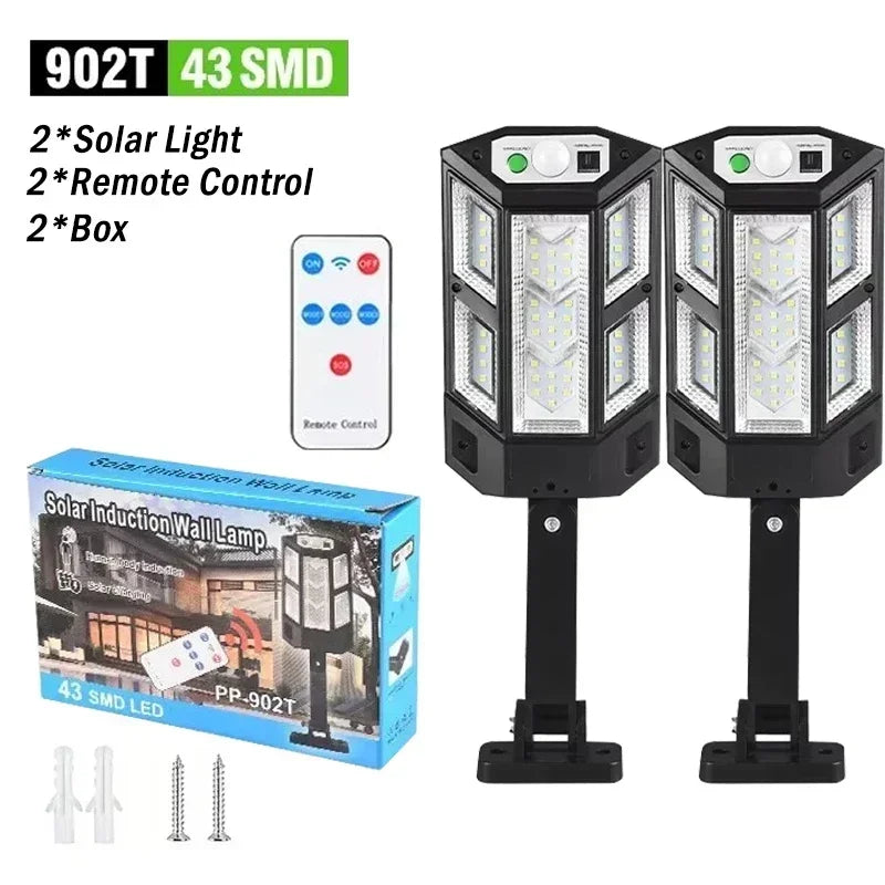 Solar Motion Sensor Wall Light With Remote Control - Solar Guard