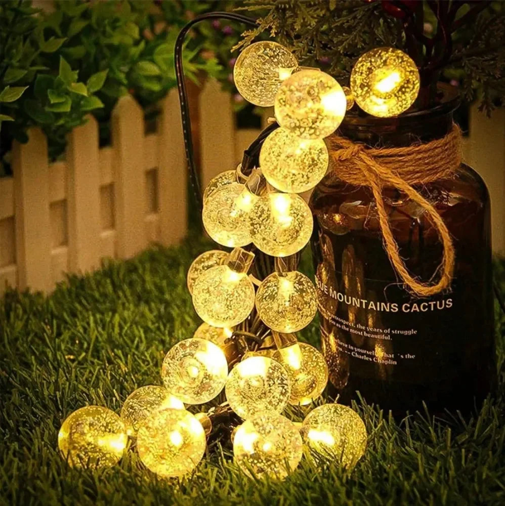 Solar Bubble Ball String Lights Outdoor Waterproof Decor - Solar Guard