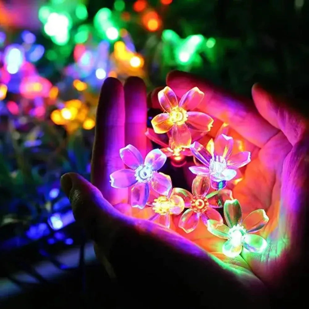 Solar Cherry Blossom String Lights for Garden Decor - Solar Guard