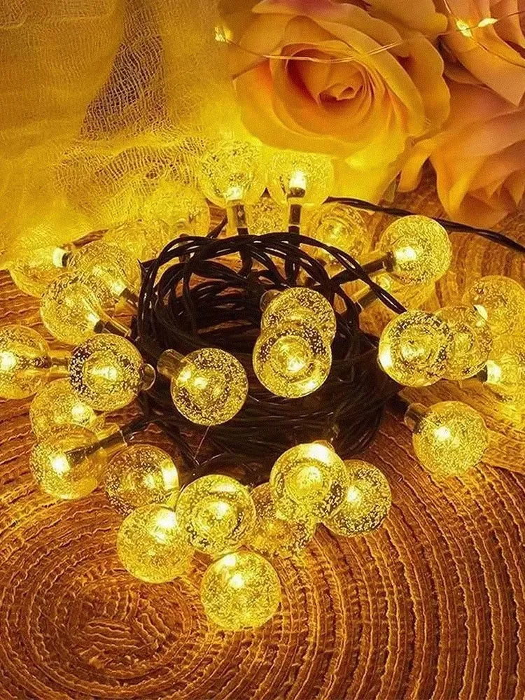 Solar Bubble Ball String Lights Outdoor Waterproof Decor - Solar Guard