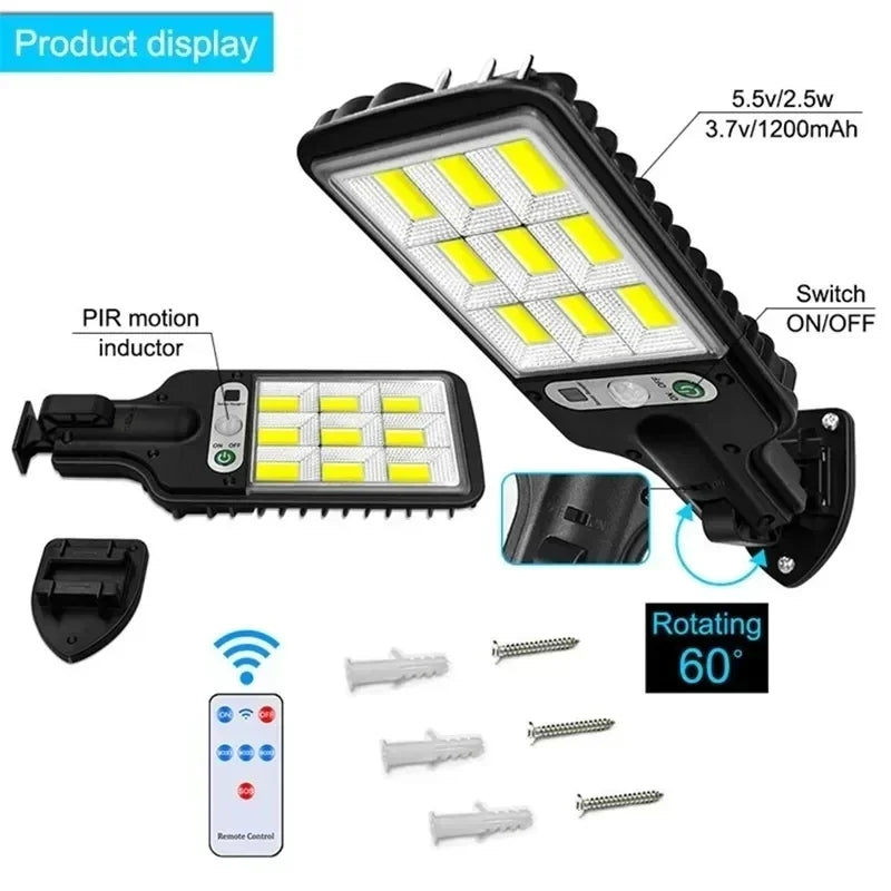 Solar Motion Sensor Wall Light With Remote Control - Solar Guard