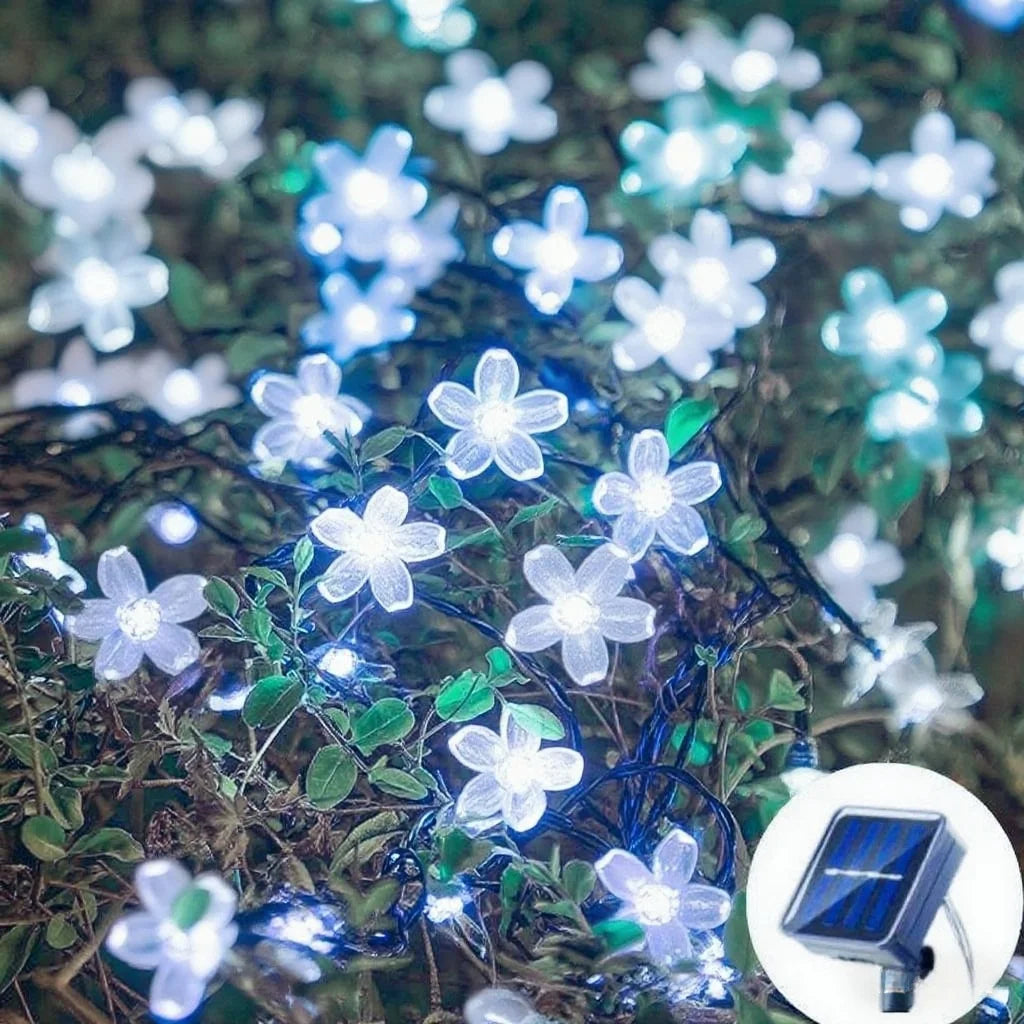 Solar Cherry Blossom String Lights for Garden Decor - Solar Guard