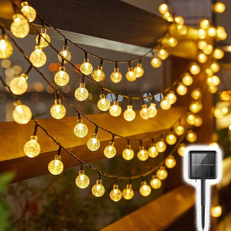 Solar Bubble Ball String Lights Outdoor Waterproof Decor - Solar Guard