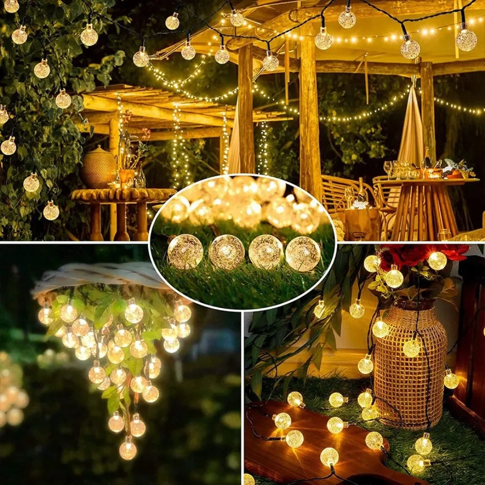 Solar Bubble Ball String Lights Outdoor Waterproof Decor - Solar Guard