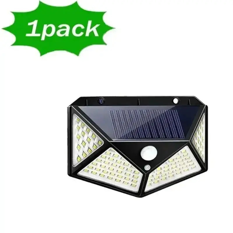 100-LED Solar Motion Sensor Wall Light For Outdoors - Solar Guard