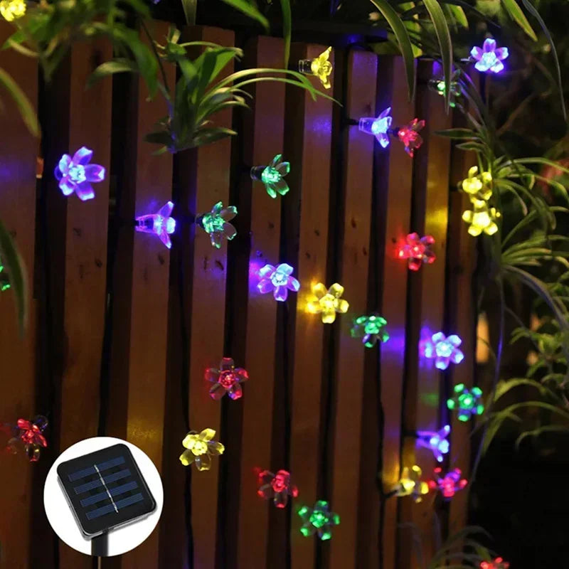 Solar Cherry Blossom String Lights for Garden Decor - Solar Guard