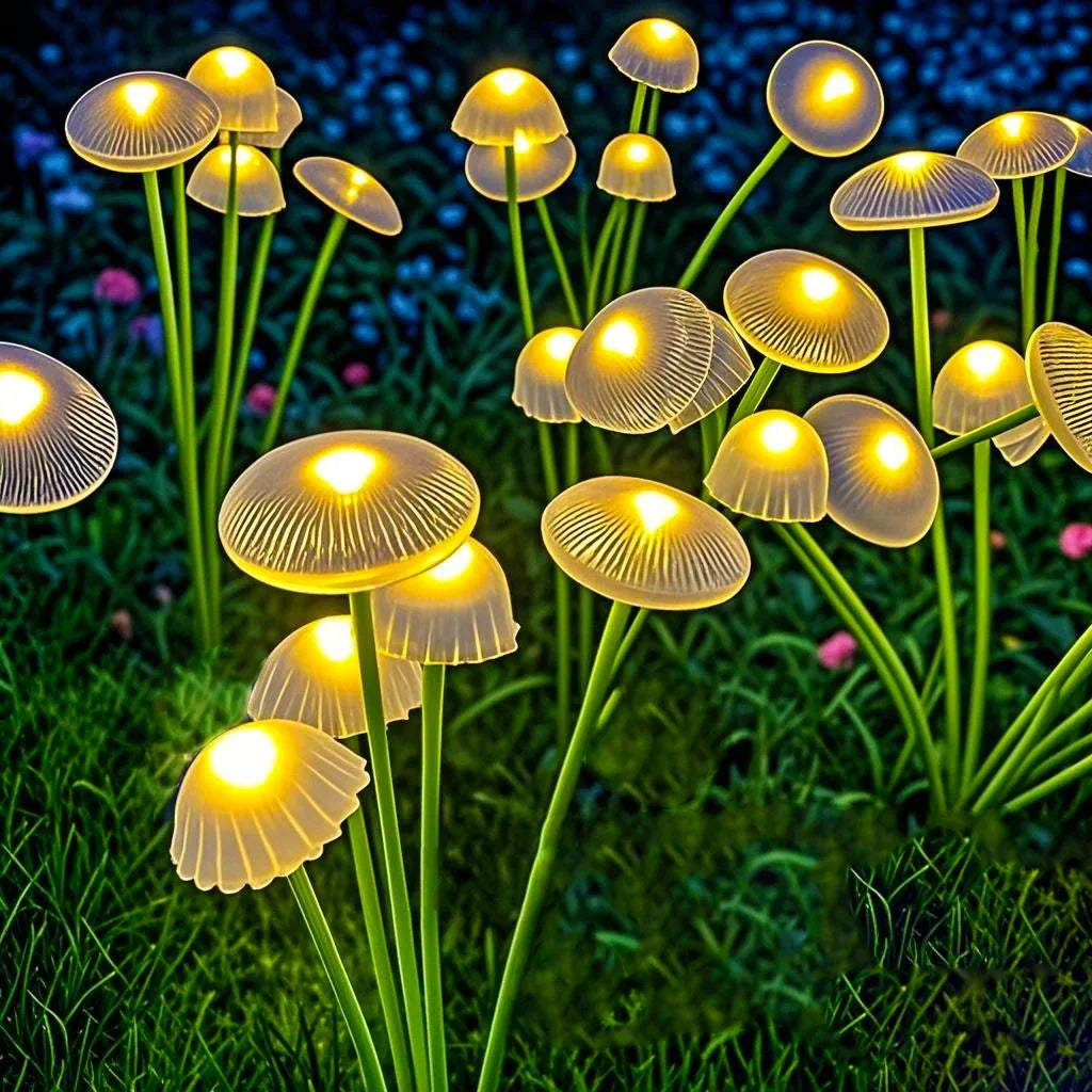 Solar Mushroom Garden Lights Jellyfish LED Outdoor Decor - Solar Guard