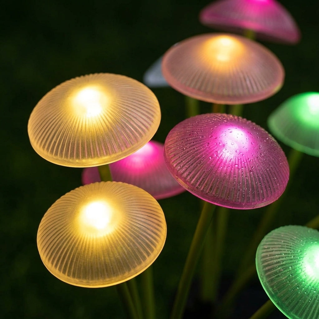Solar Mushroom Garden Lights Jellyfish LED Outdoor Decor - Solar Guard